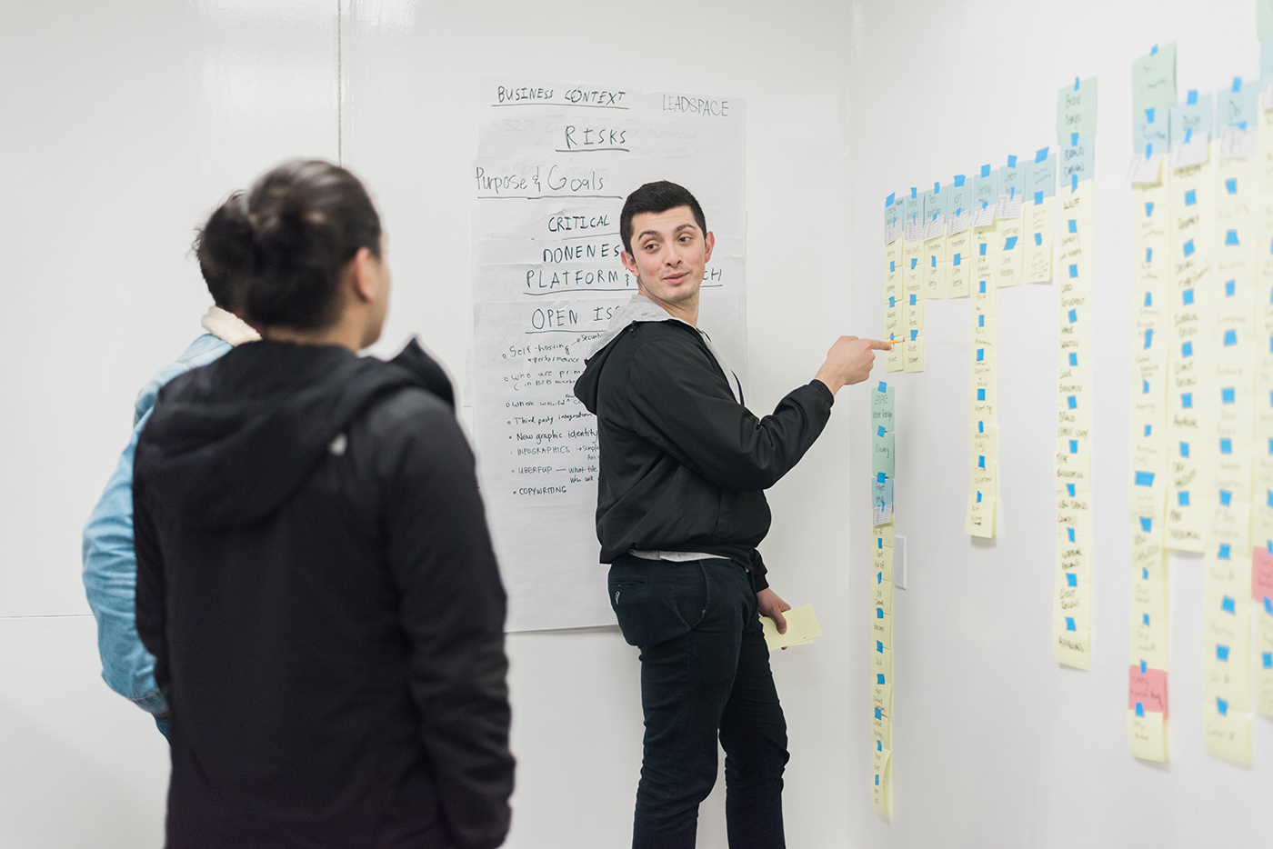 interns discussing roadmap